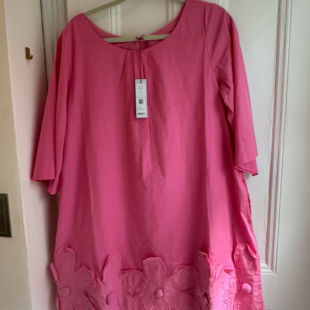 Francis Valentine Pink Zinnia Dress new with tags size large